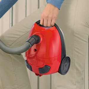 Black+Decker 1000-Watt, 100 Air Watts High Suction, 1-Litre Bagged Vacuum Cleaner (Red), VM1200-B5