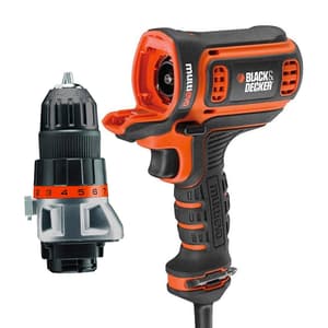 Black+Decker 300W 10mm Corded Multi-Evo Multitool Starter Kit with Drill Machine Driver Head, MT350K-B5