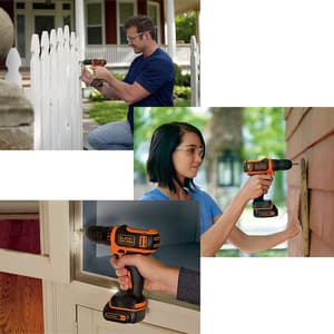Black+Decker 10.8V / 1.5 Ah Cordless Drill Driver with 24 Pcs Accessories Kit, BDCDD12HTSA