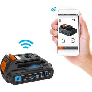 Black+Decker 18V / 10mm Li-ion Cordless Variable Speed Reversible Smart-Tech Cordless Drill Driver, BDCDC18KST-GB