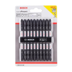Bosch PH2 x 110 mm Length Phillips Double Ended Impact Screwdriver Bits (Pack of 10 Pcs), 2 608 522 406