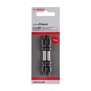 Bosch PH2 x 65 mm Length Phillips Impact Screwdriver Bit Double Ended (Pack of 2 Pcs), 2 608 522 408