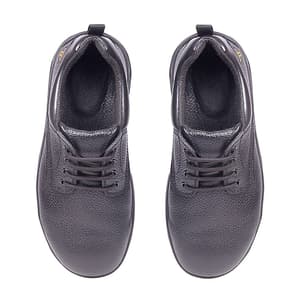 Tagra Low Ankle Single Density Buff Barton Leather Safety Shoes - Steel Toe (Black), Boost Lo B
