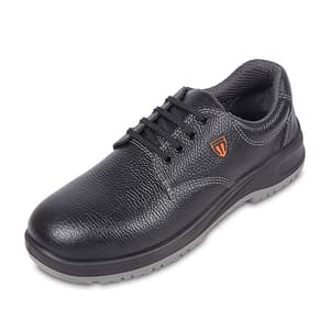 Tagra Low Ankle Double Density Buff Barton Leather Safety Shoes - Steel Toe (Black), Molten Lo B