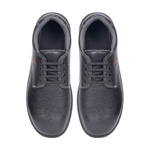 Tagra Low Ankle Double Density Buff Barton Leather Safety Shoes - Steel Toe (Black), Molten Lo B