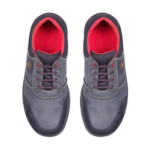 Tagra Low Ankle PU Nitrile Rubber Suede Leather Safety Shoes - Steel Toe (Black & Grey), Supreme Lo