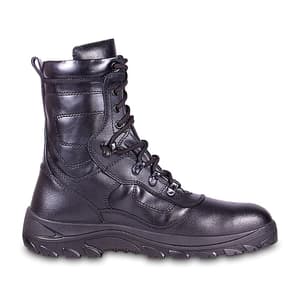Tagra High Ankle PU Nitrile Rubber Leather Safety Shoes - Composite Toe (Black), Valour Hi