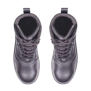 Tagra High Ankle PU Nitrile Rubber Leather Safety Shoes - Composite Toe (Black), Valour Hi