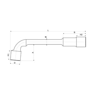 Yato 22 mm L-Type Socket Wrench, YT-1642