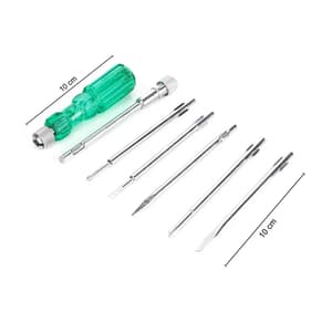 Taparia 6 Pcs Screw Drivers Set with Neon Bulbs, 840