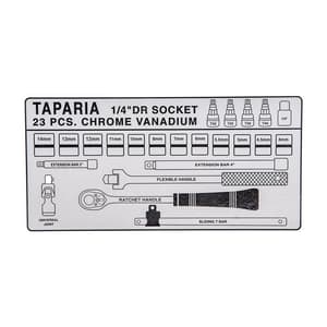 Taparia 23 Pcs 1/4 Inch Sq. Drive Socket Set (6.3 mm), S 1/4 H