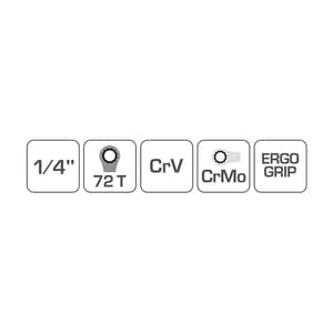 Hogert 1/4 Inch Ratchet Handle, HT1R391