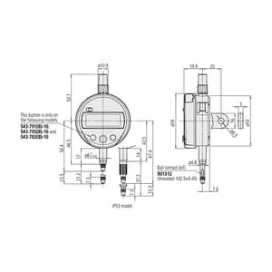 Mitutoyo 0 - 12.7 mm Absolute Digimatic Indicator - ID-S Series (Lug Back Plate), 543-781