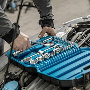 Hogert 24 Pcs 1/2 Inch Sq. Drive Socket Set, HT1R410