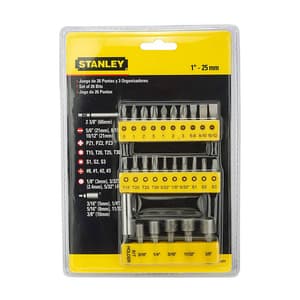 Stanley 26 Pcs Insert Bit Chrome-Vanadium Screwdriver Set, 68-071-23
