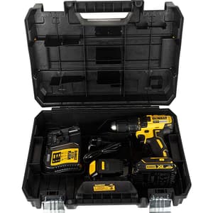 Dewalt 18V / 13mm XR Lithium-Ion Cordless Hammer Drill Machine Driver with Brushless Motor & 2x1.5 Ah Batteries Included, DCD777S2T-QW
