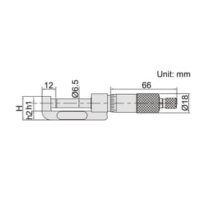 Insize 50 - 75 mm Hub Micrometer, 3292-75