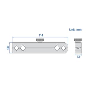 Insize 1 - 13 mm Pin Gauge Handle Operated without Wrench, 7345-13