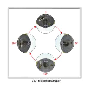 Insize 15X - 100X 3D Motorized Rotation Microscope with Display, 5301-D400
