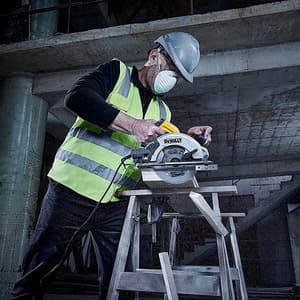 Dewalt 184mm 1500W Compact Circular Saw With 2mm Thickness Stamp Steel Shoe For Sharp Cuts, DWE5615-IN