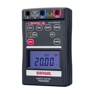 Sanwa 4000 Count / 400V AC Portable Digital Earth Tester, PDR4000