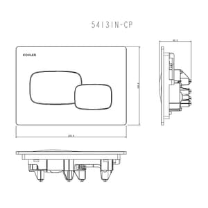 Kohler Pebble Mechanical Faceplate In Polished Chrome Finish, K-5413IN-M-CP