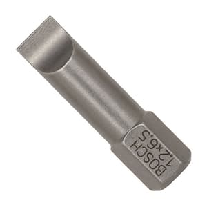 Bosch 25 mm (Length) / S1.2 x 6.5 mm (Blade Dia) Extra Hard Slotted Screwdriver Bits (Pack of 25 Pcs), 2 607 001 467