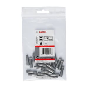 Bosch 25 mm (Length) / S1.2 x 6.5 mm (Blade Dia) Extra Hard Slotted Screwdriver Bits (Pack of 25 Pcs), 2 607 001 467