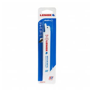 Lenox 152 mm / 6 Inch Metal Cutting Reciprocating Saw Blades (18 TPI) (Pack of 5 Pcs), 20566618R