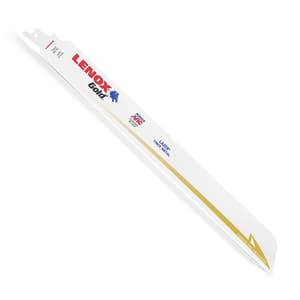 Lenox 305 mm / 12 Inch Gold Power Arc Curved Extreme Metal Cutting Reciprocating Saw Blades (10 TPI) (Pack of 5 Pcs), 2110012110GR