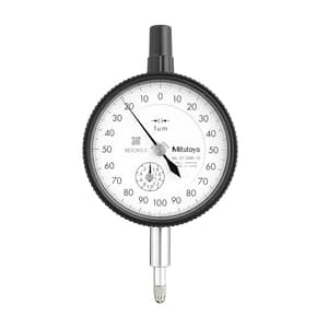 Mitutoyo 0 - 2 mm Standard Type Dial Indicator with Flat Back, 2113AB-10