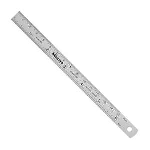 Mitutoyo 150 mm / 6 inch Semi-Flexible Steel Ruler, 182-302