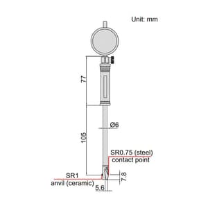 Insize 10 - 18.5 mm Bore Gauge For Small Holes, 2852-18