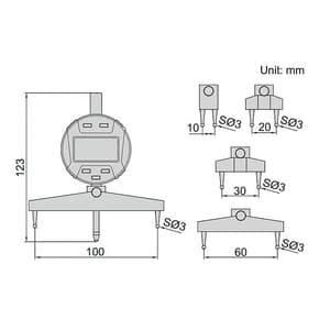 Insize 5-910 mm Digital Radius Gauge (Low Accuracy), 2183