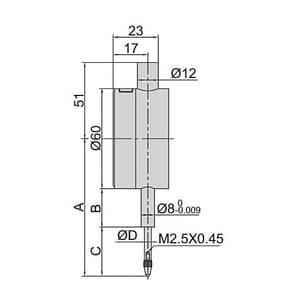 Insize 0 - 12.7 mm / 0.5 inch High Precision Digital Indicators, 2133-10