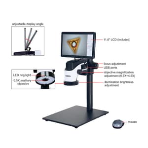 Insize 6X - 38X Large View Field Digital Measuring Microscope (Standard Type), 5307-ID200A