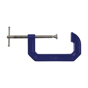 Irwin 150 mm / 6 Inch Steel C-Clamp 100 Series (Blue & Silver), 225106
