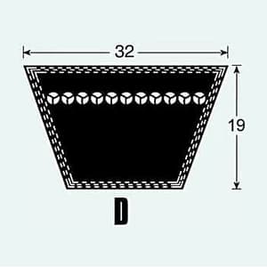 Poly-F Plus D 118 / 3080 mm Pitch Length PB Classical V-Belt