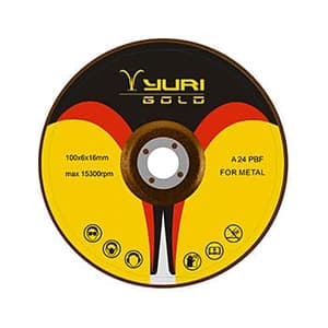 Yuri Gold 102 x 3 x 16 mm WA36 D.C Grinding Wheel (Pack Of 25 Pcs)