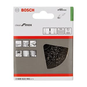 Bosch 65 mm Dia. Wire Cup Brush with Crimped Wire (Inox), 2 608 622 061