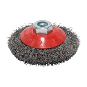 Bosch 100 mm Dia. Tapered Brushes For Angle Grinders Crimped Wire, 2 608 622 057