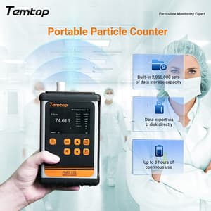 Temtop 7 Channels Air Quality Handheld Particle Counter, PMD 331