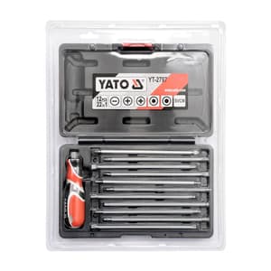 Yato 22 In 1 Interchangeable Screwdriver Set (Pack of 12 Pcs), YT-2797