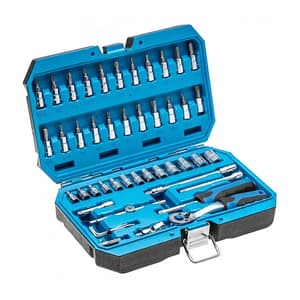 Hogert 46 Pcs 1/4 Inch Sq. Drive Socket Set, HT1R416