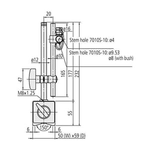 Mitutoyo 60 Kgf Magnetic Stand, 7010S-10