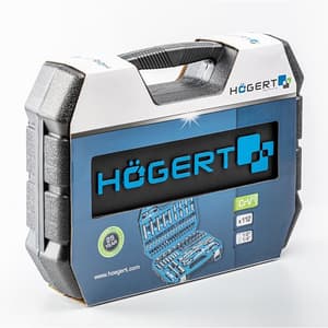 Hogert 112 Pcs 1/4 & 1/2 Inch Sq. Drive Socket Set, HT1R432