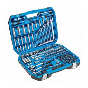 Hogert 222 Pcs 1/4, 3/8 & 1/2 Inch Sq. Drive Socket Set, HT1R444