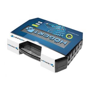 Hogert 222 Pcs 1/4, 3/8 & 1/2 Inch Sq. Drive Socket Set, HT1R444