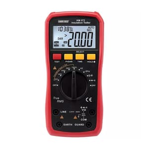 Kusam-Meco 1000V / 20GOhms Digital Insulation Resistance Tester with PI & DAR Measurement, KM 372