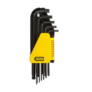 Stanley 12 Pcs Key Ring Imperial Allen Hex Key Set, L / Arm Ball, 69-257